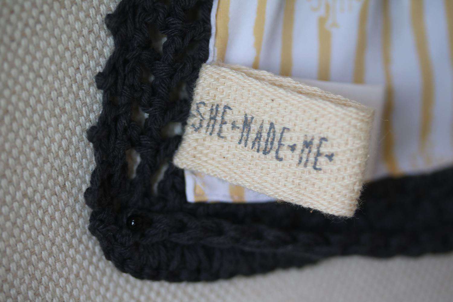 SHE MADE ME CROCHET COTTON TRIANGLE BIKINI S/M M/L - Image 4