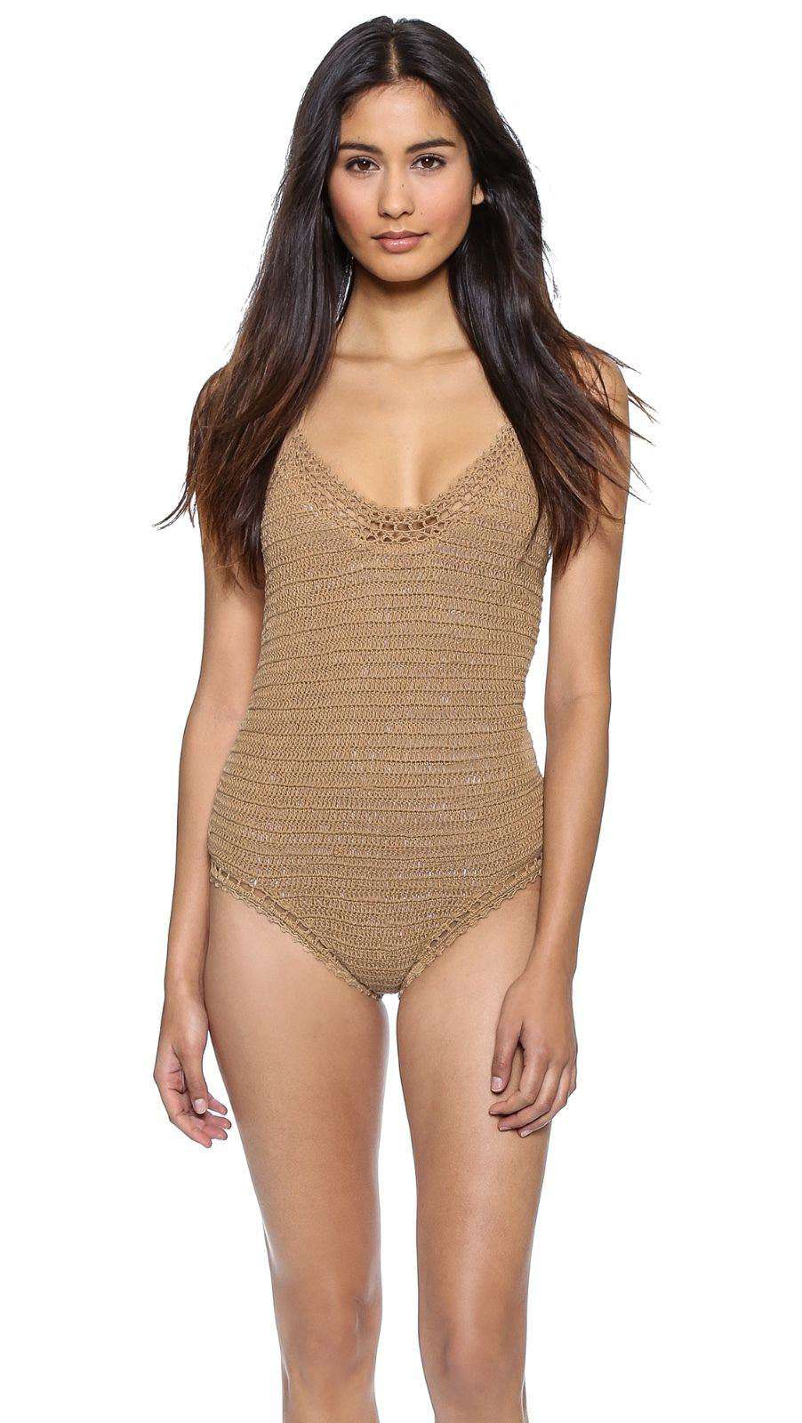 SHE MADE ME CROCHET ONE PIECE SWIMSUIT MEDIUM/LARGE - Image 2