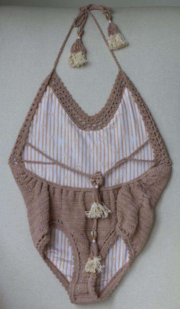 SHE MADE ME CROCHET ONE PIECE SWIMSUIT MEDIUM/LARGE - Image 6