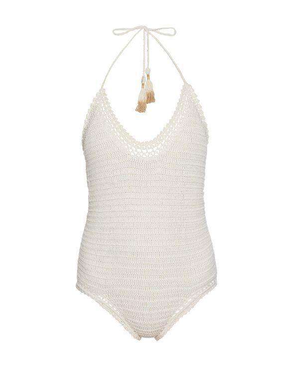 SHE MADE ME ESSENTIAL CROCHET ONE PIECE SWIMSUIT SMALL/MEDIUM - Image 4