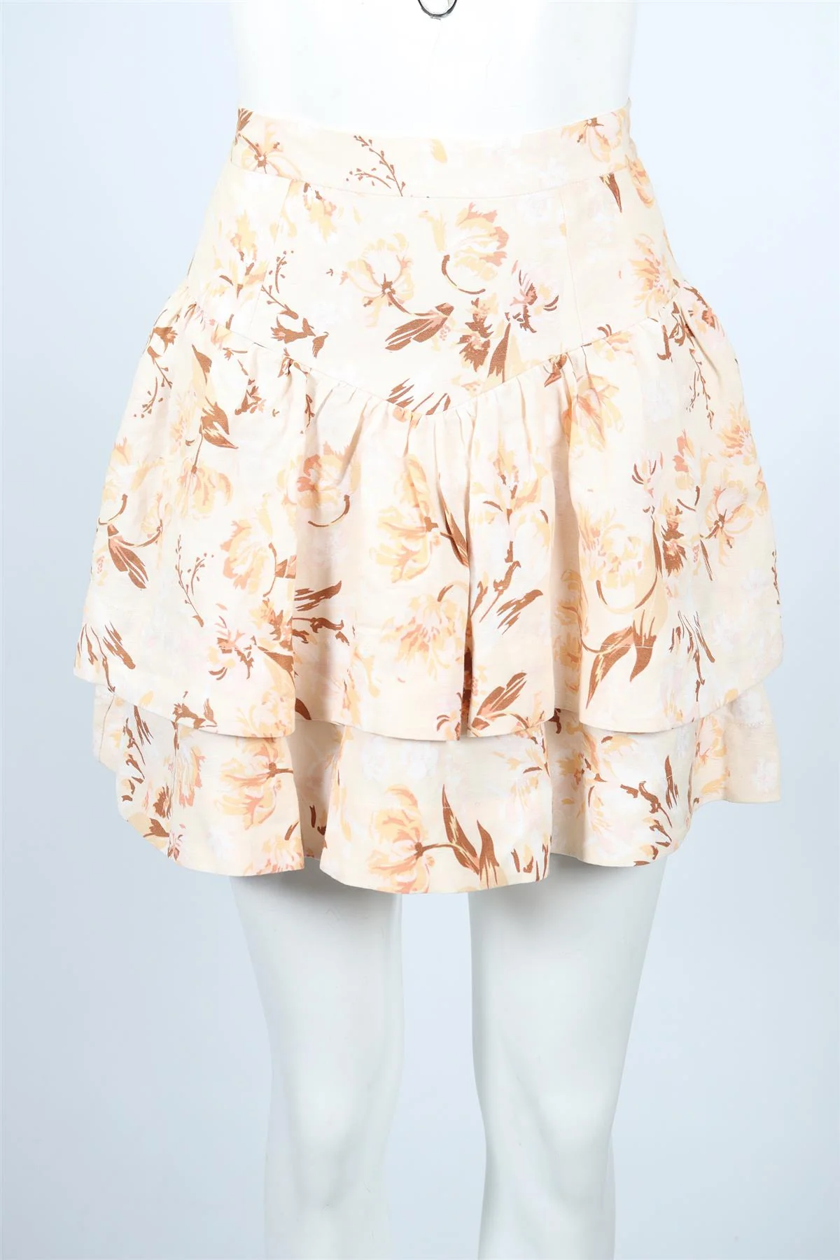 SHONA JOY LINEN BLEND MINI SKIRT AU 6 UK 6 - Image 2