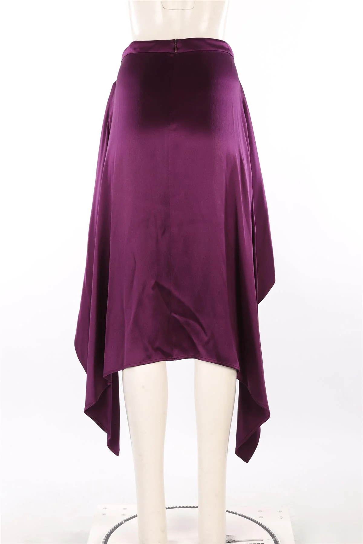 SIES MARJAN PURPLE SILK MIDI SKIRT US 4 UK 8 - Image 4