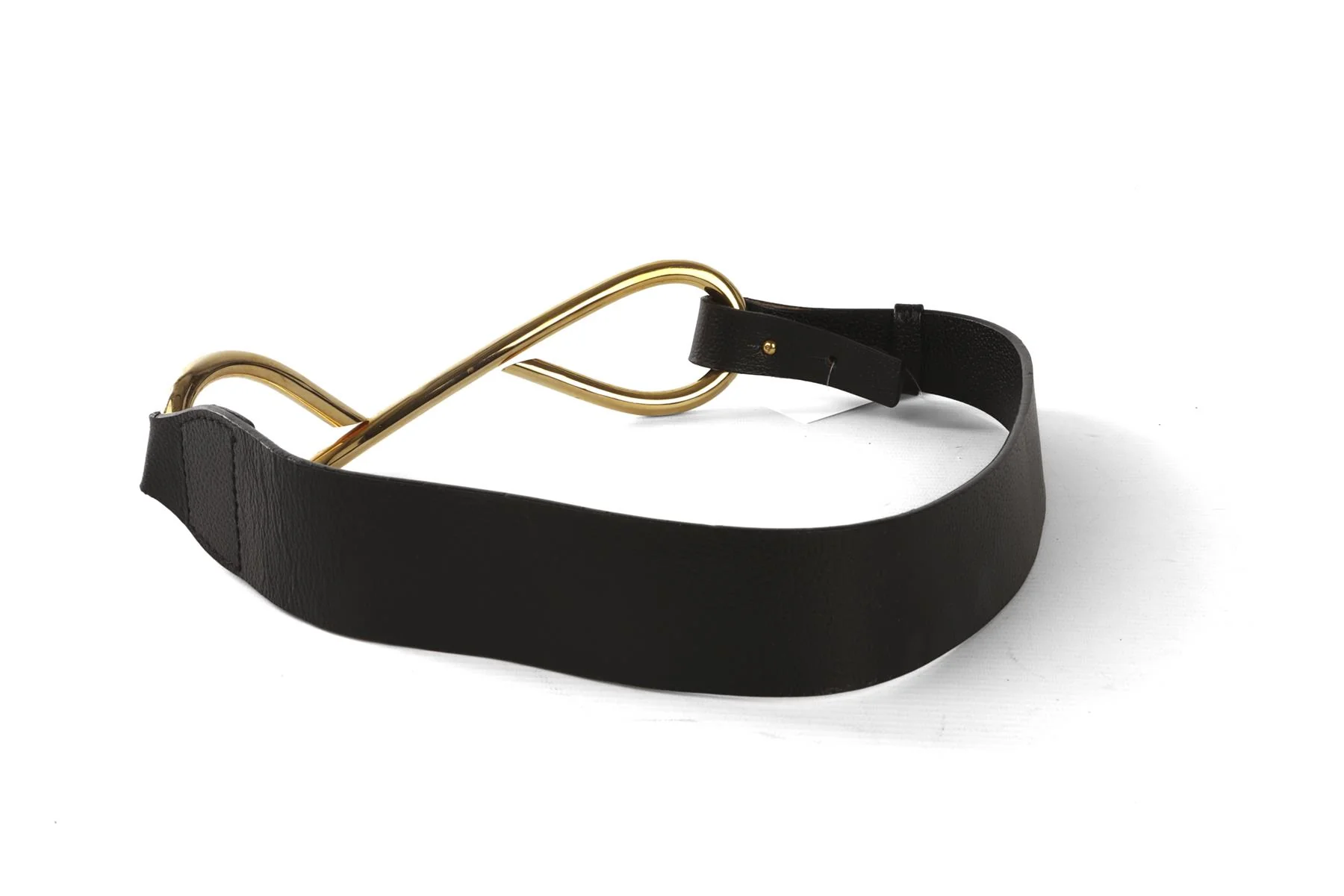 SILVIA TCHERASSI BLACK LEATHER WAIST BELT XSMALL - Image 4