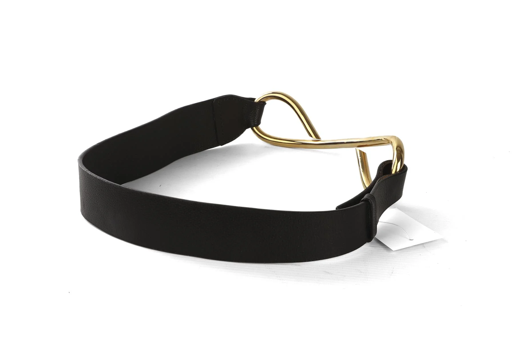 SILVIA TCHERASSI BLACK LEATHER WAIST BELT XSMALL - Image 5