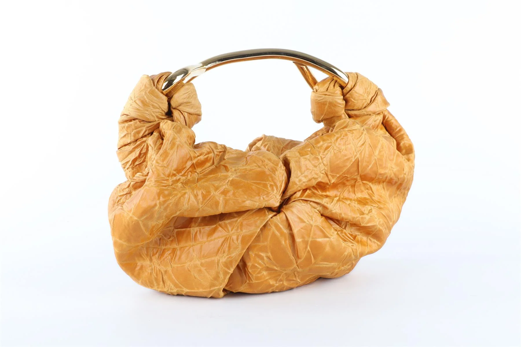 SILVIA TCHERASSI GOLD SOFIA SMALL SATIN TOTE BAG - Image 3