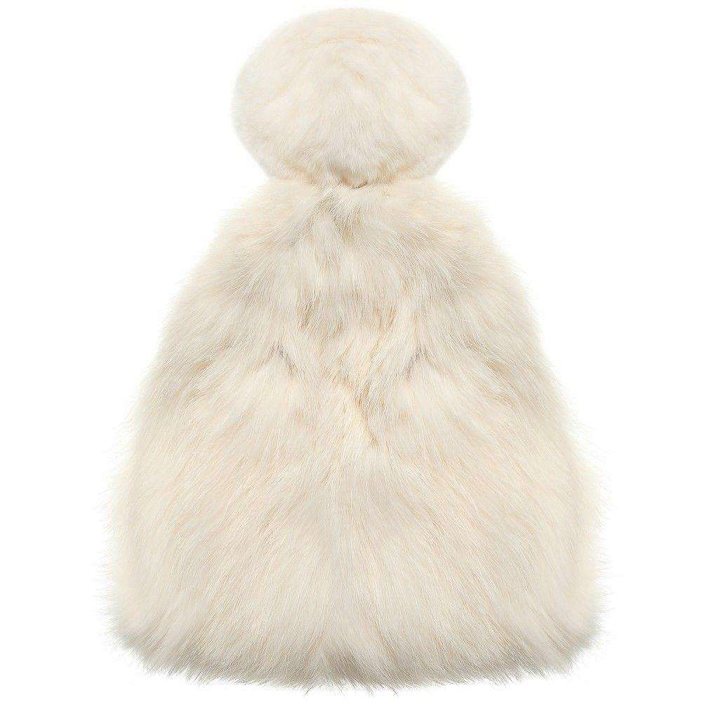 SILVIAN HEACH BABY GIRLS IVORY FUR POM POM HAT 2-4 YEARS - Image 2