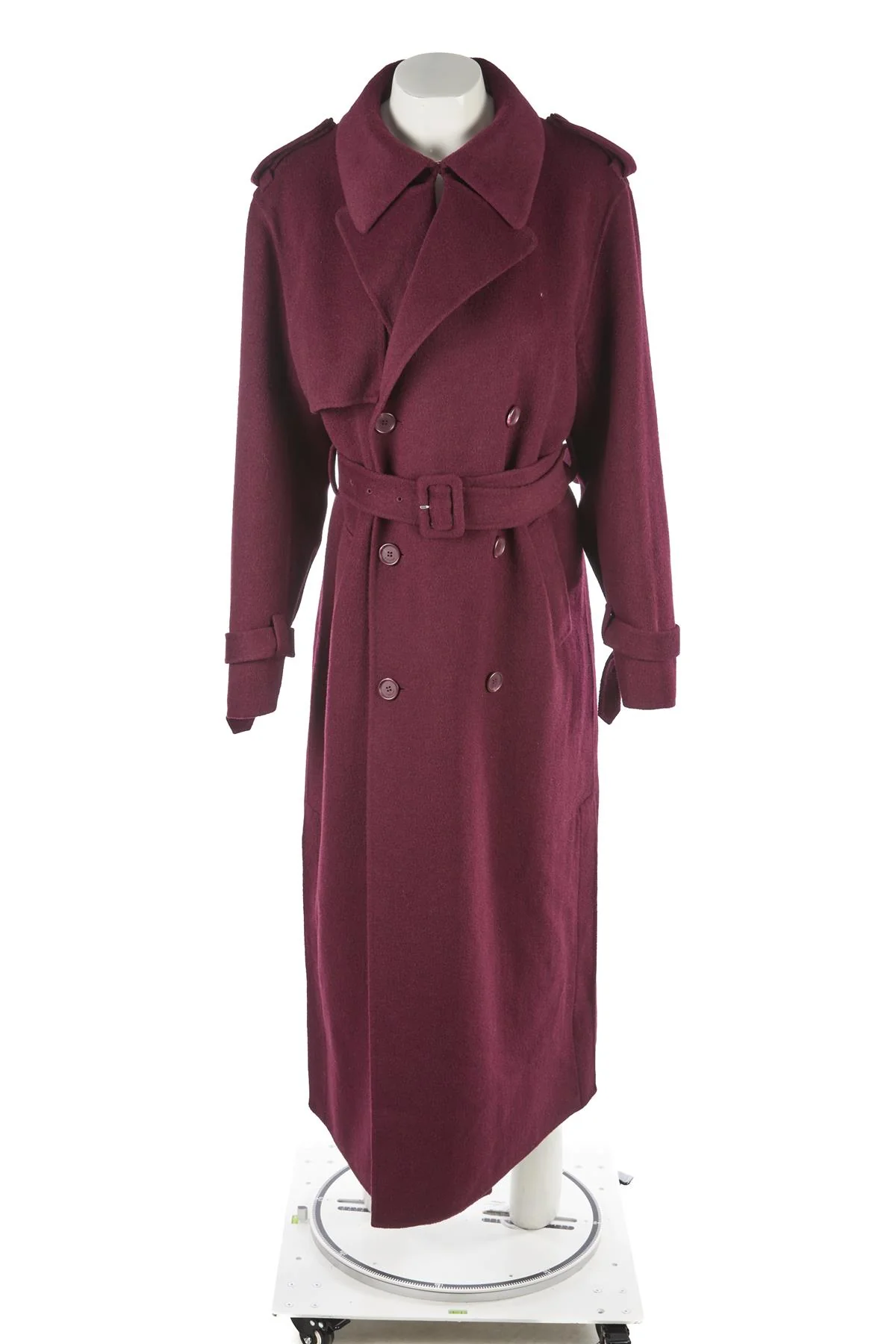 SIMKHAI BURGUNDY WOOL COAT MEDIUM - Image 2