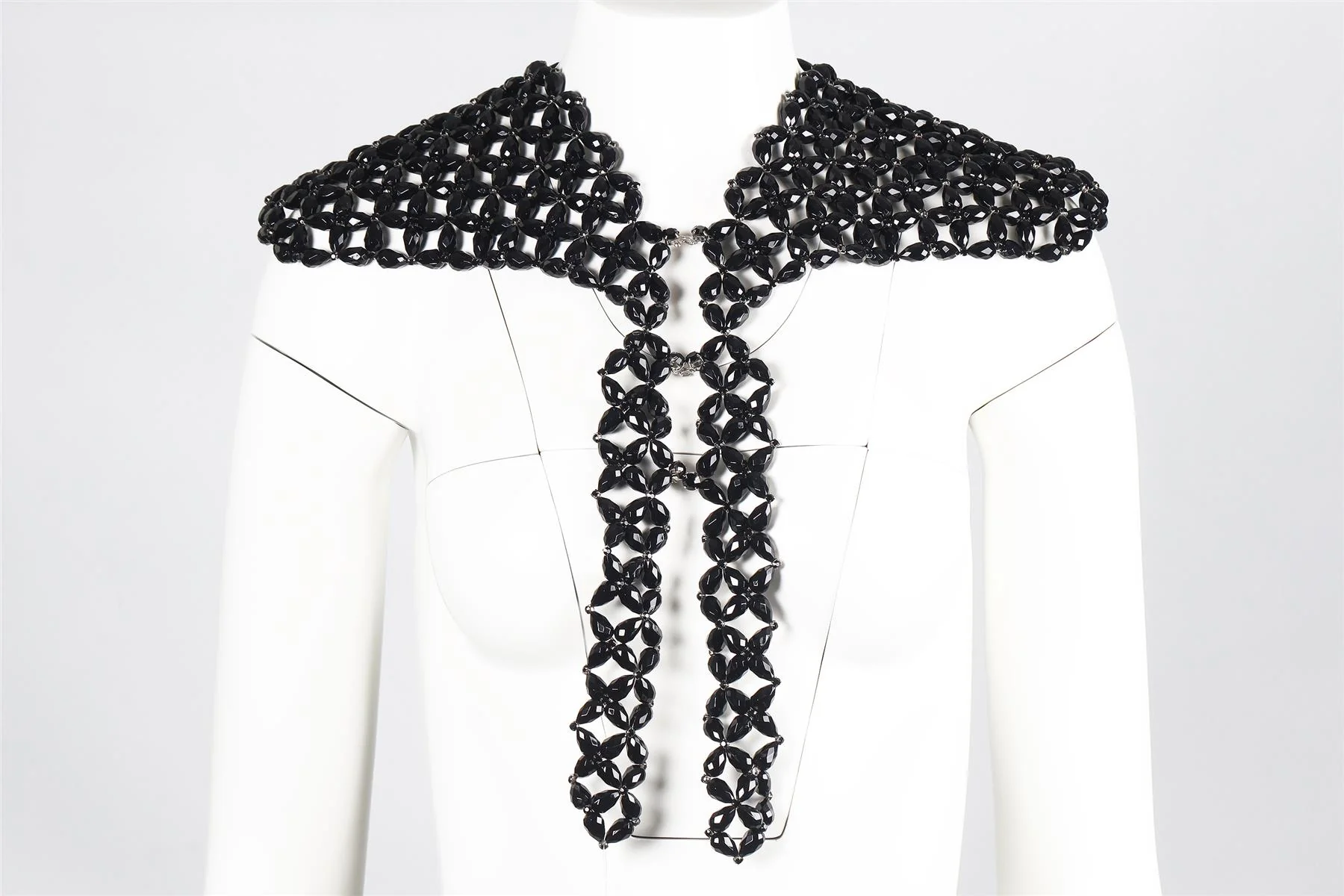 SIMONE ROCHA BLACK BEAD AND CRYSTAL COLLAR - Image 2