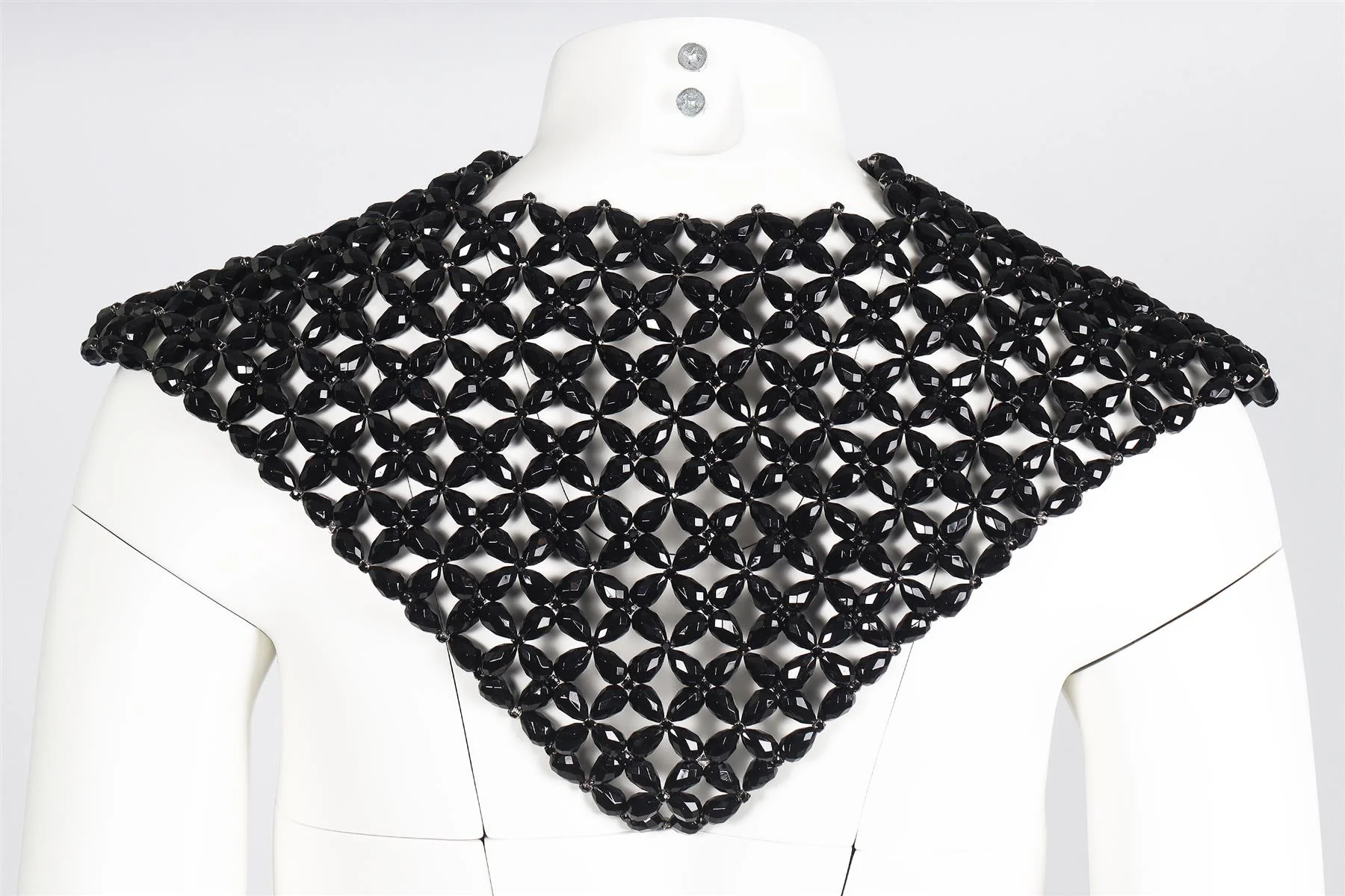 SIMONE ROCHA BLACK BEAD AND CRYSTAL COLLAR - Image 4