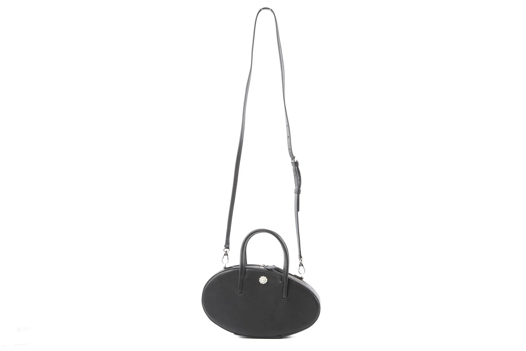 SIMONE ROCHA BLACK EGG CASE LEATHER TOTE BAG - Image 3