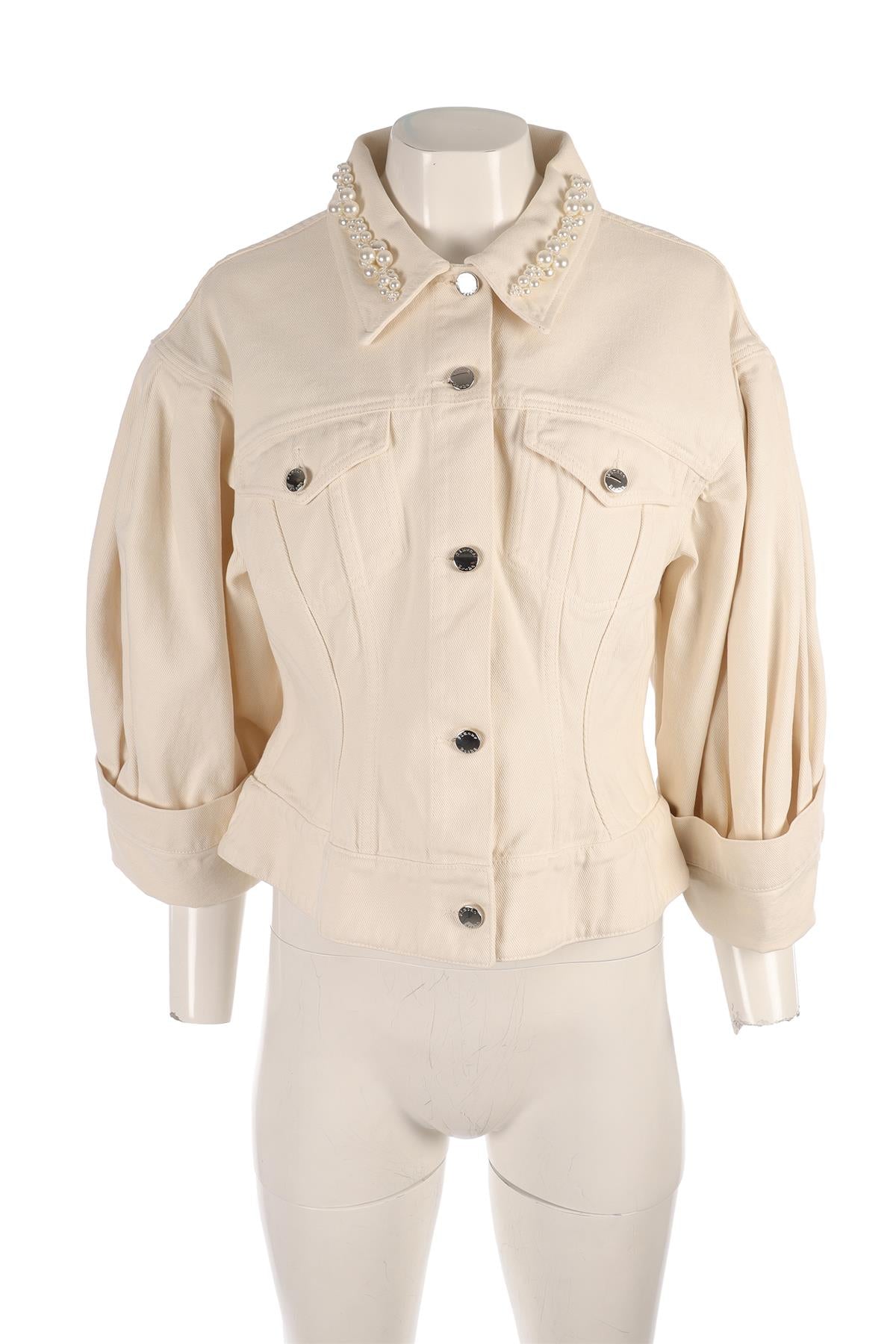 SIMONE ROCHA CREAM DENIM JACKET UK 12 - Image 2