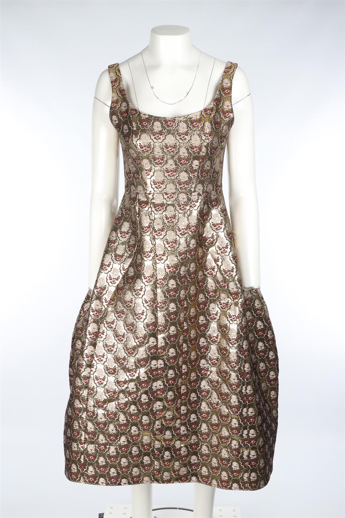 SIMONE ROCHA GOLD SILK MAXI DRESS UK 4 - Image 2