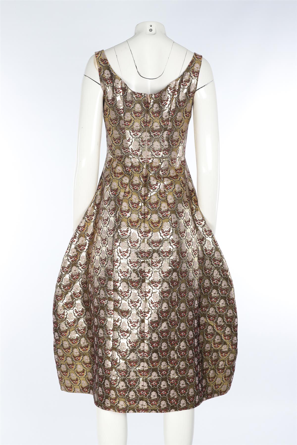 SIMONE ROCHA GOLD SILK MAXI DRESS UK 4 - Image 4