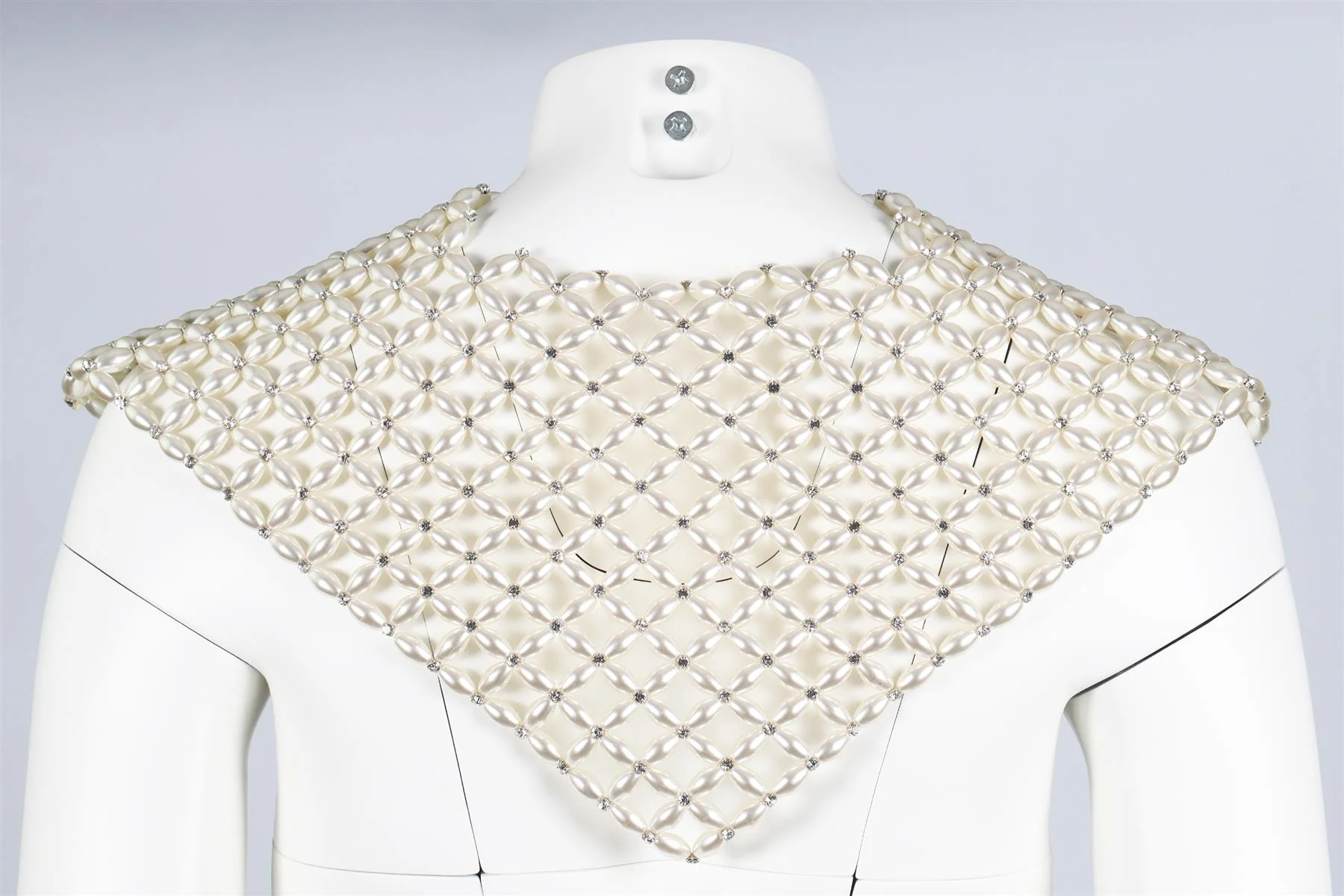 SIMONE ROCHA IVORY CRYSTAL AND FAUX PEARL COLLAR - Image 4