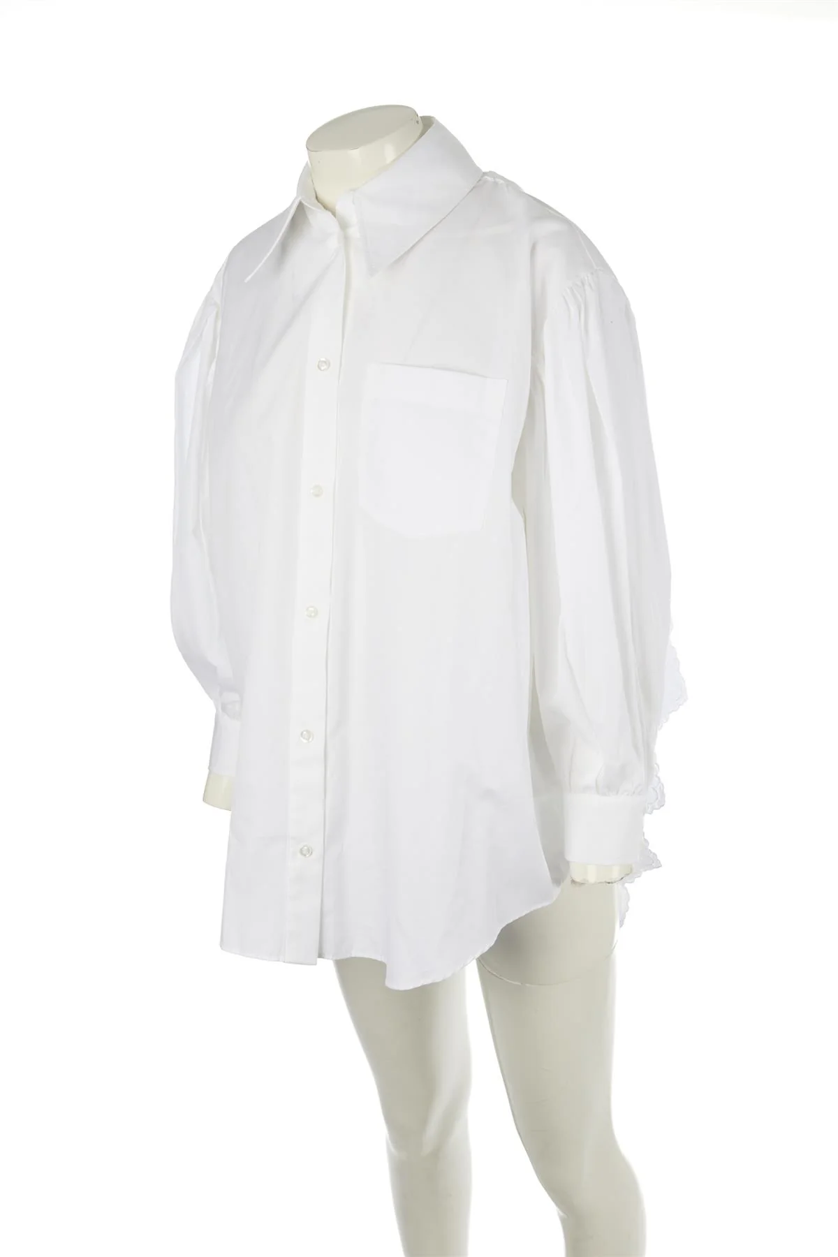 SIMONE ROCHA WHITE COTTON SHIRT UK 4 - Image 3