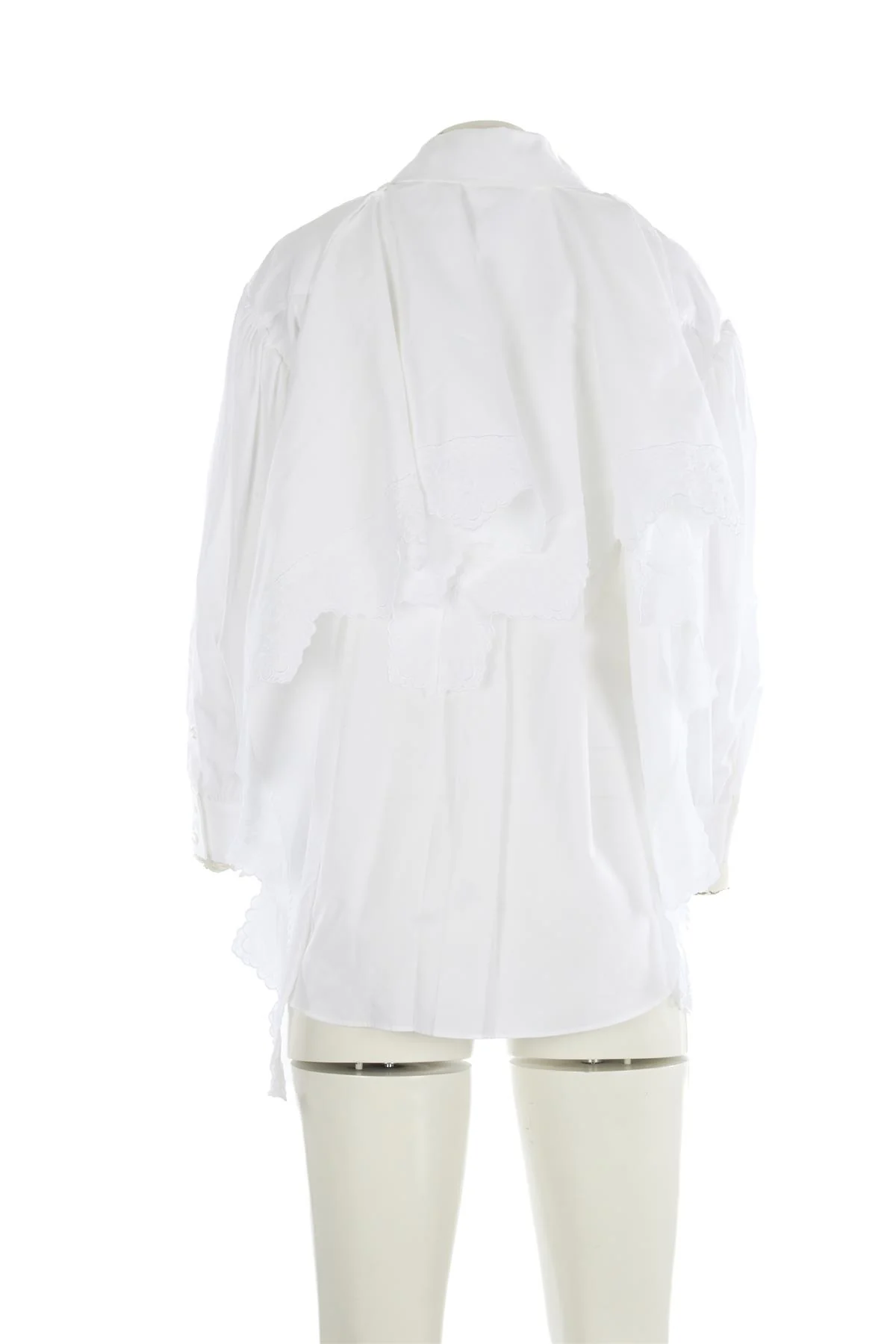 SIMONE ROCHA WHITE COTTON SHIRT UK 4 - Image 4