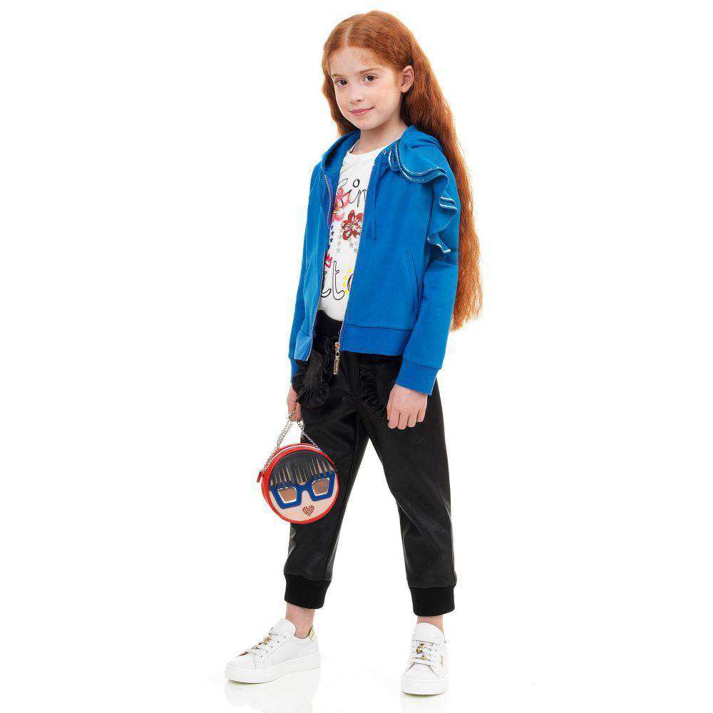 SIMONETTA GIRLS LEATHER-LOOK TROUSERS 4 YEARS - Image 2