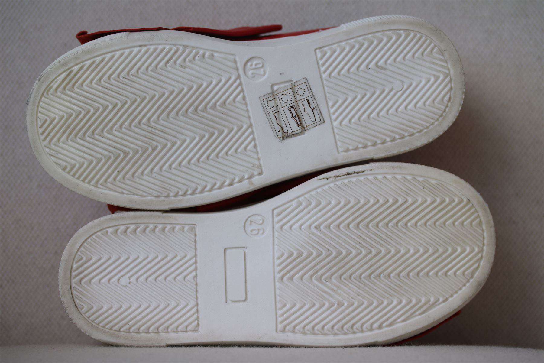 SIMONETTA GIRLS RED LEATHER SLIP-ON SHOES EU 26 UK 8.5 - Image 4