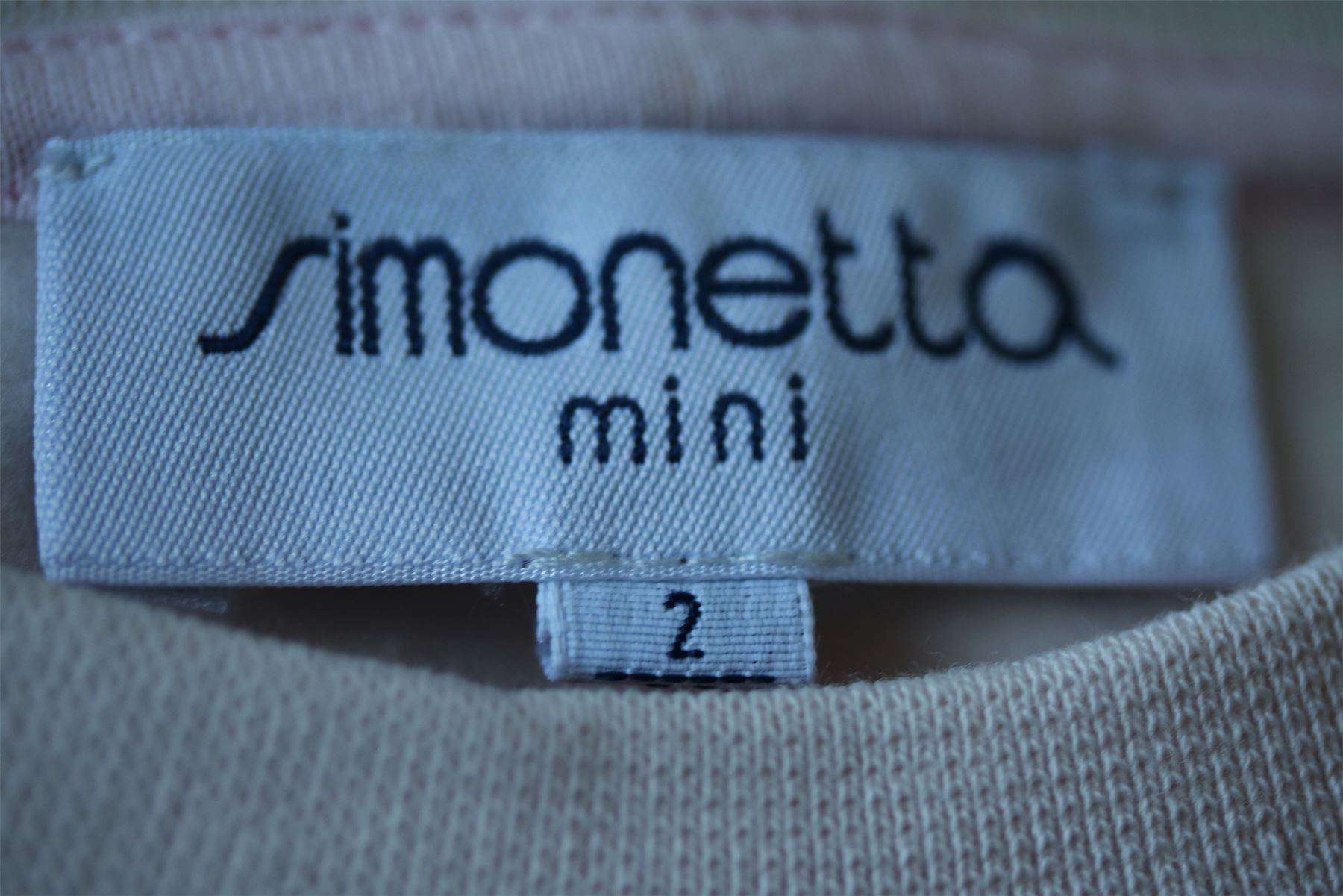 SIMONETTA MINI GIRLS PALE PINK TEDDY BEAR SWEATER 2 YEARS - Image 3