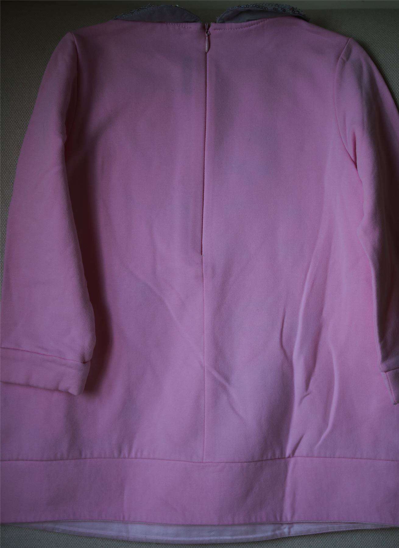 SIMONETTA MINI GIRLS PINK EMBROIDERED SWEATSHIRT JERSEY DRESS 3 YEARS - Image 3