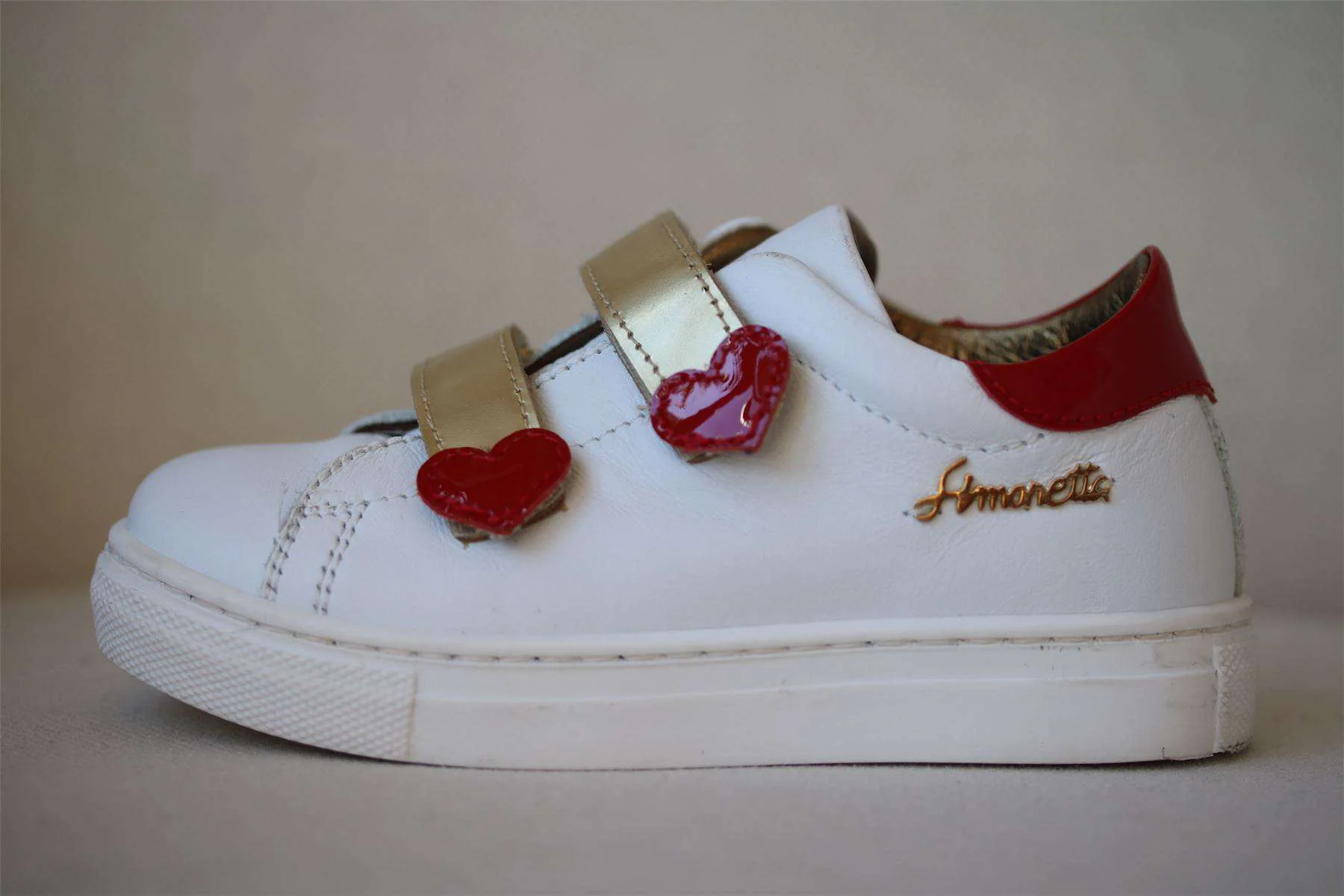 SIMONETTA MINI GIRLS RED HEART TRAINERS EU 25 UK 8