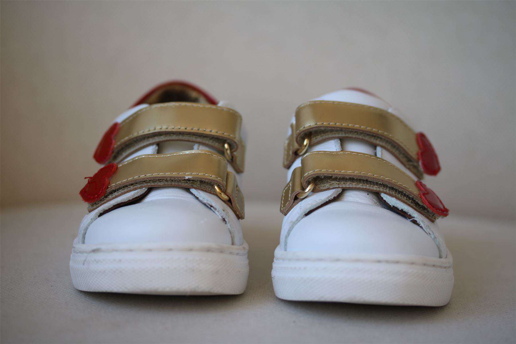 SIMONETTA MINI GIRLS RED HEART TRAINERS EU 25 UK 8 - Image 2