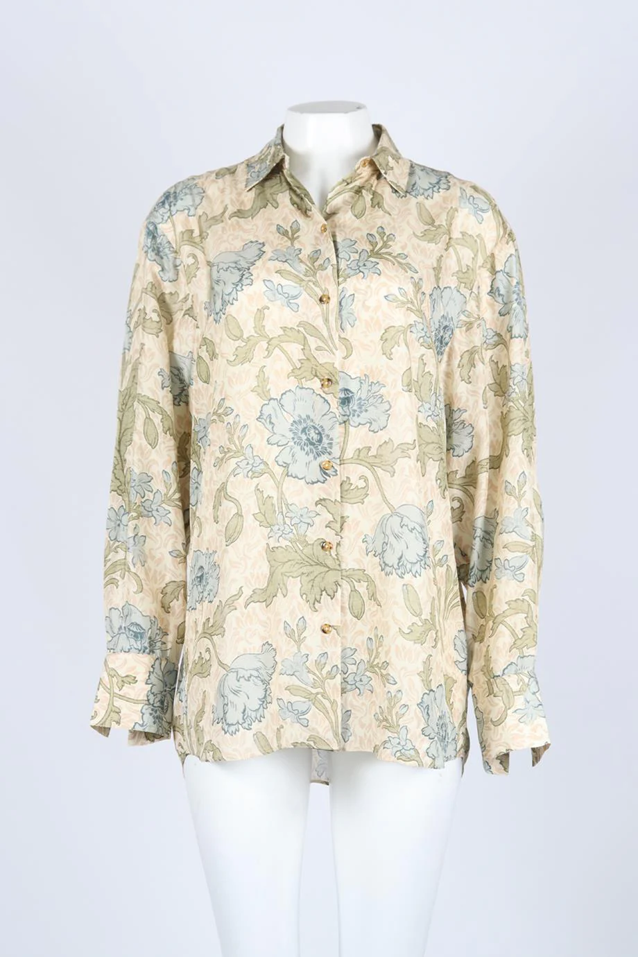 SIR. OVERSIZED FLORAL PRINT SILK SHIRT UK 6 - Image 2