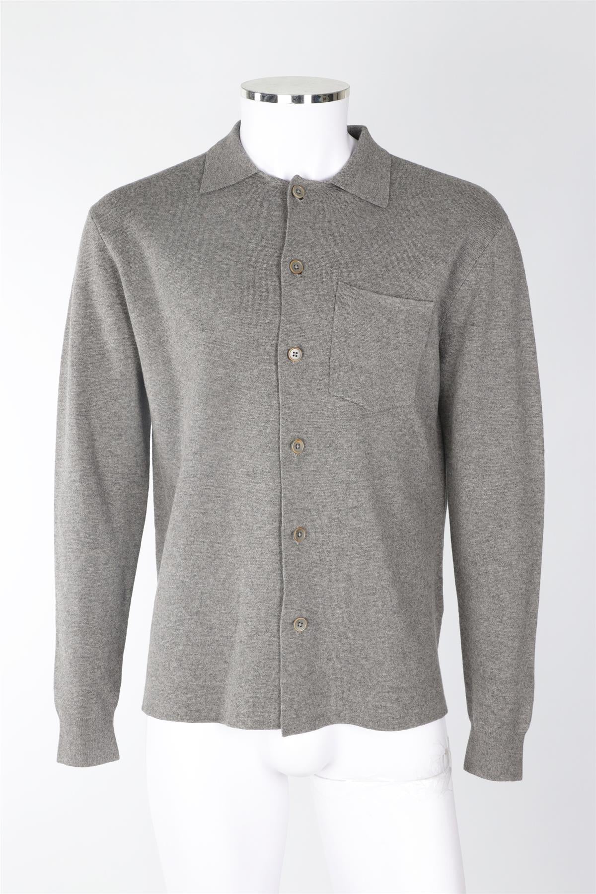 SIRPLUS GREY MEN'S WOOL CARDIGAN SMALL - Image 2