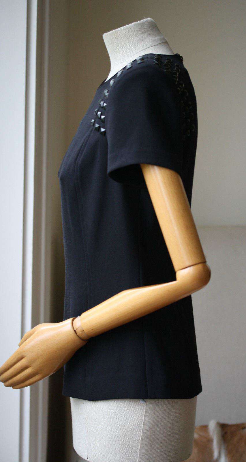 SKAIST TAYLOR BLACK STUDDED BLOUSE TOP US 6 UK 10 - Image 10