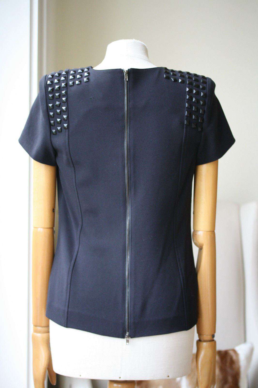 SKAIST TAYLOR BLACK STUDDED BLOUSE TOP US 6 UK 10 - Image 6