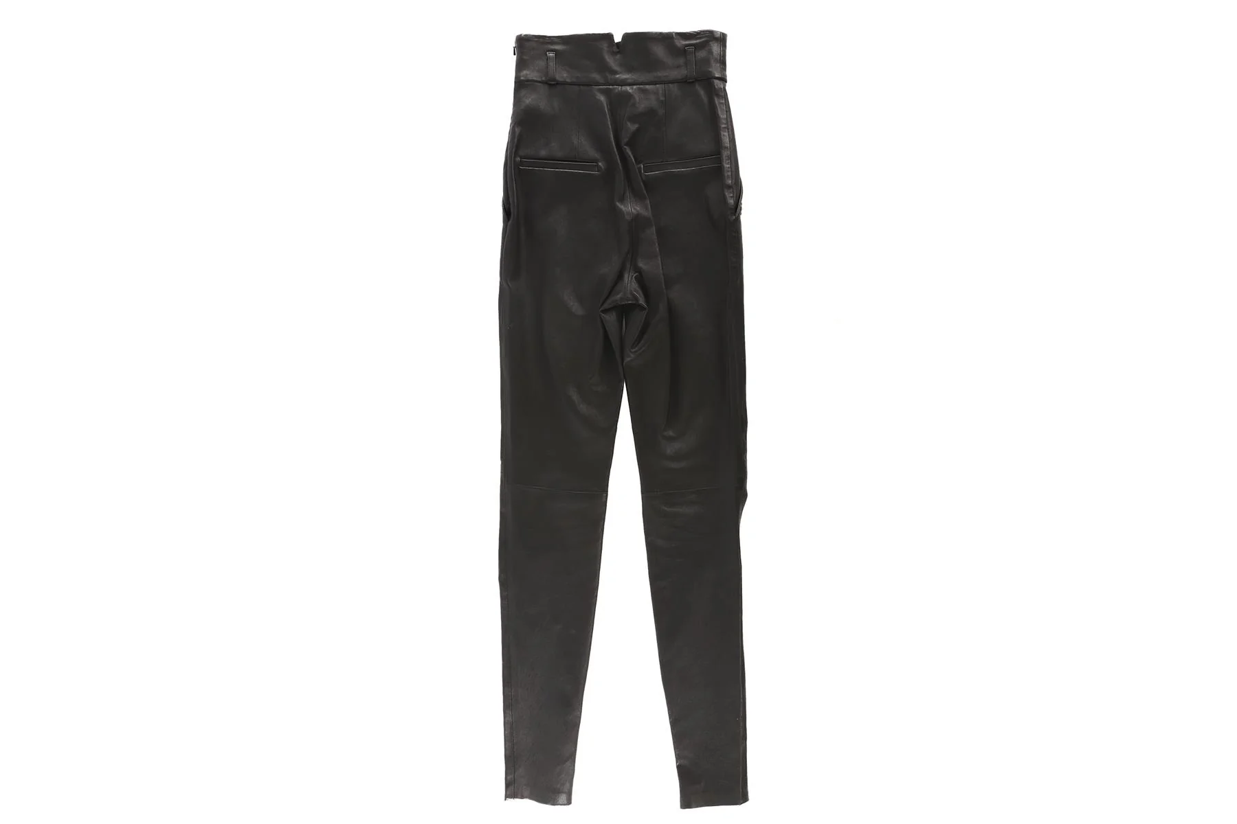 SKIIM BLACK LEATHER SKINNY PANTS FR 34 UK 6 - Image 4