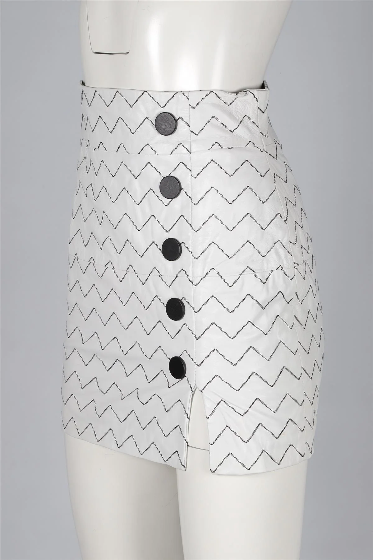 SKIIM LEATHER MINI SKIRT FR 36 UK 8 - Image 3