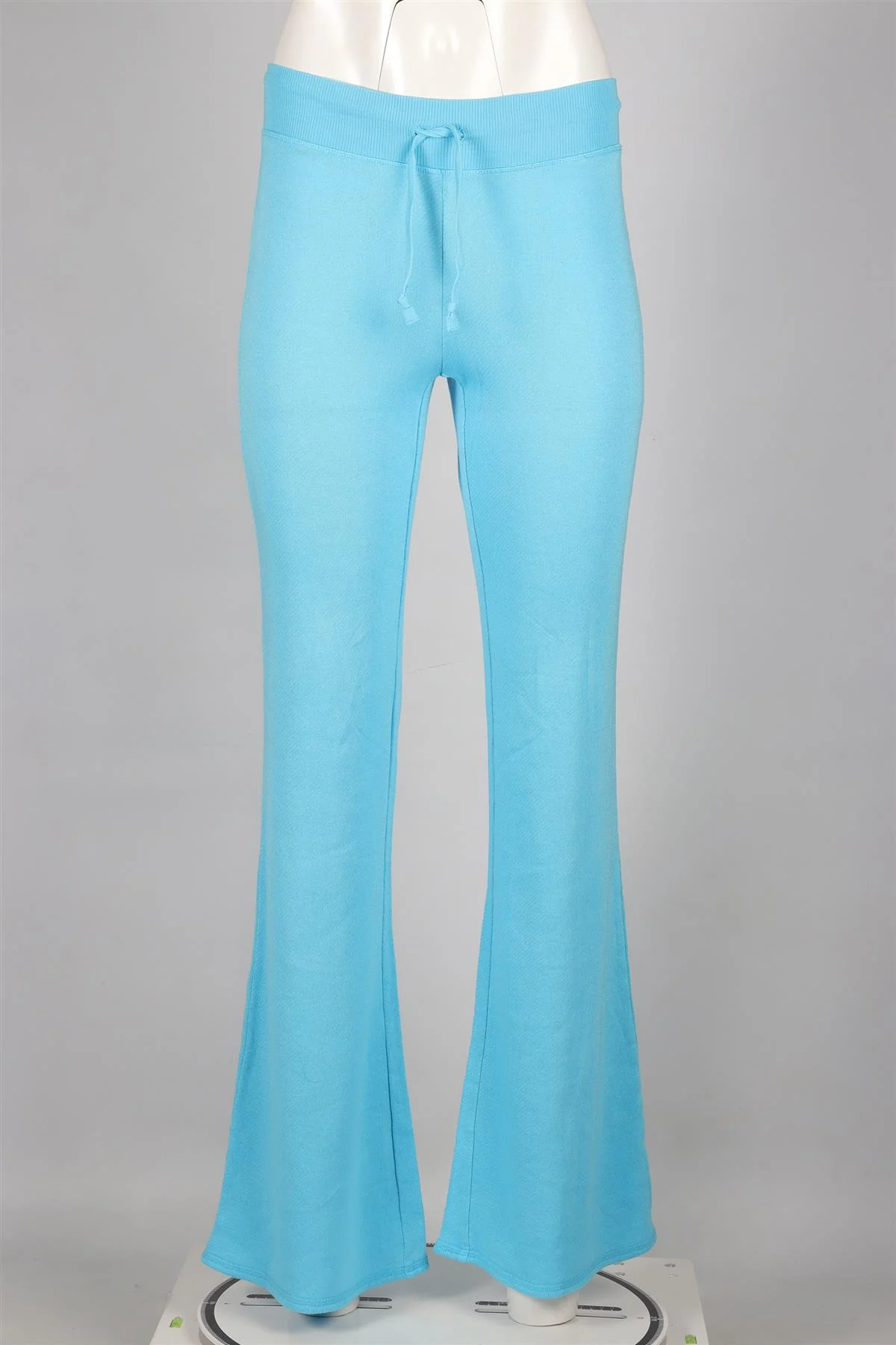SKIMS BLUE COTTON FLARED PANTS XSMALL - Image 2