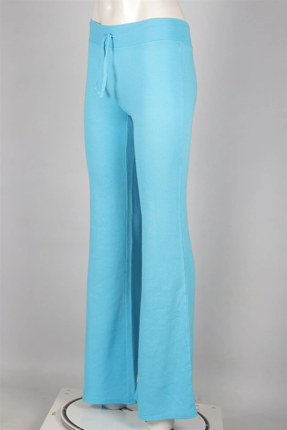 SKIMS BLUE COTTON FLARED PANTS XSMALL - Image 3
