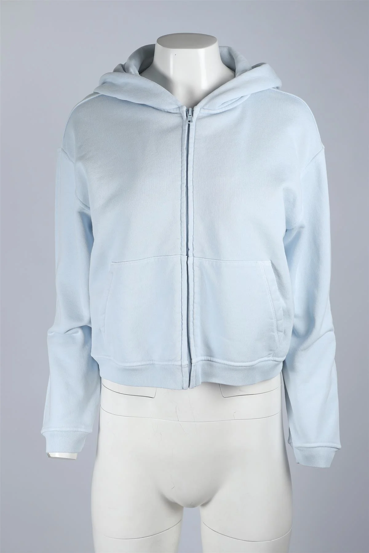 SKIMS BLUE COTTON HOODIE MEDIUM - Image 2