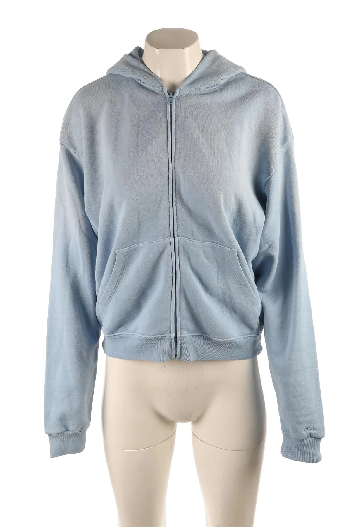 SKIMS BLUE COTTON HOODIE SMALL - Image 2