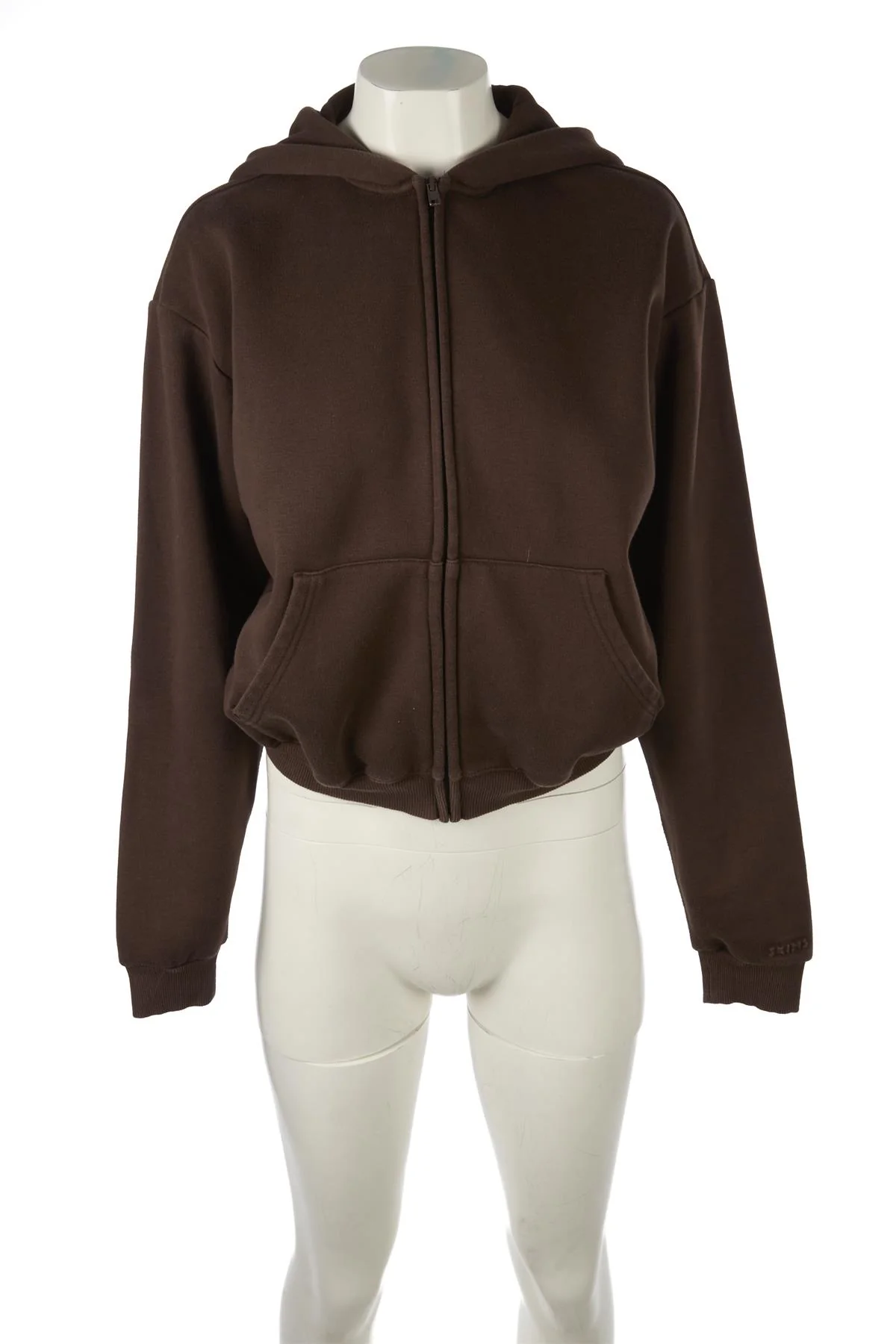 SKIMS BROWN COTTON HOODIE MEDIUM - Image 2