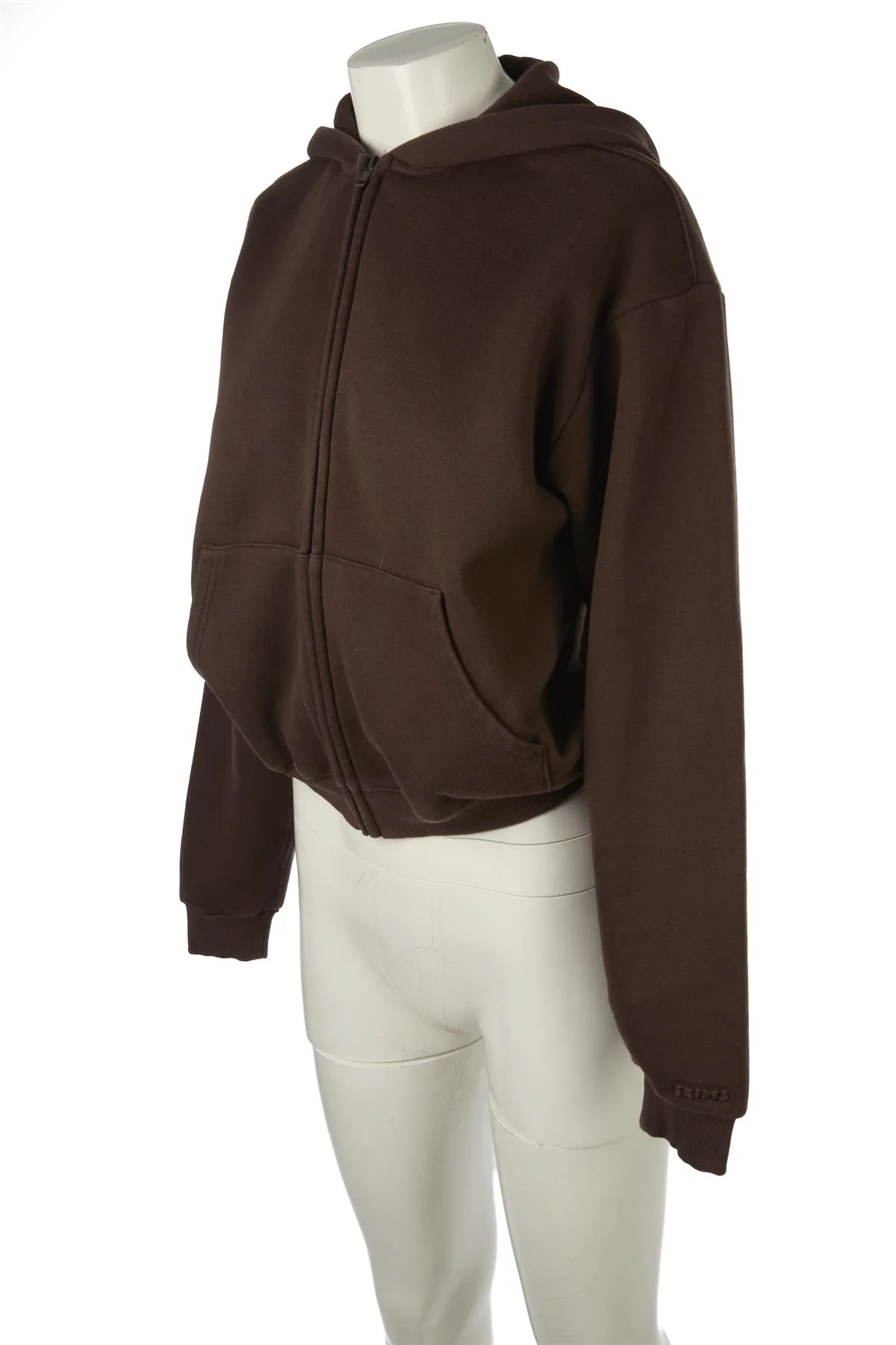 SKIMS BROWN COTTON HOODIE MEDIUM - Image 3