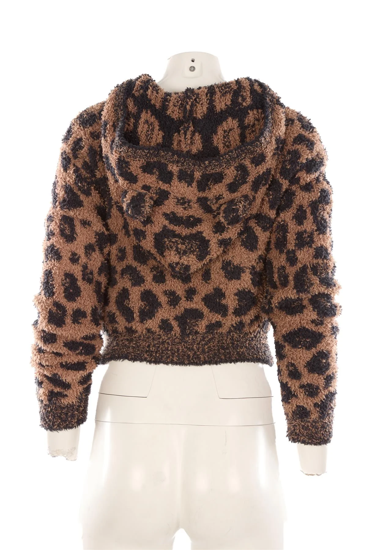 SKIMS BROWN FLEECE HOODIE XXSMALL - Image 4