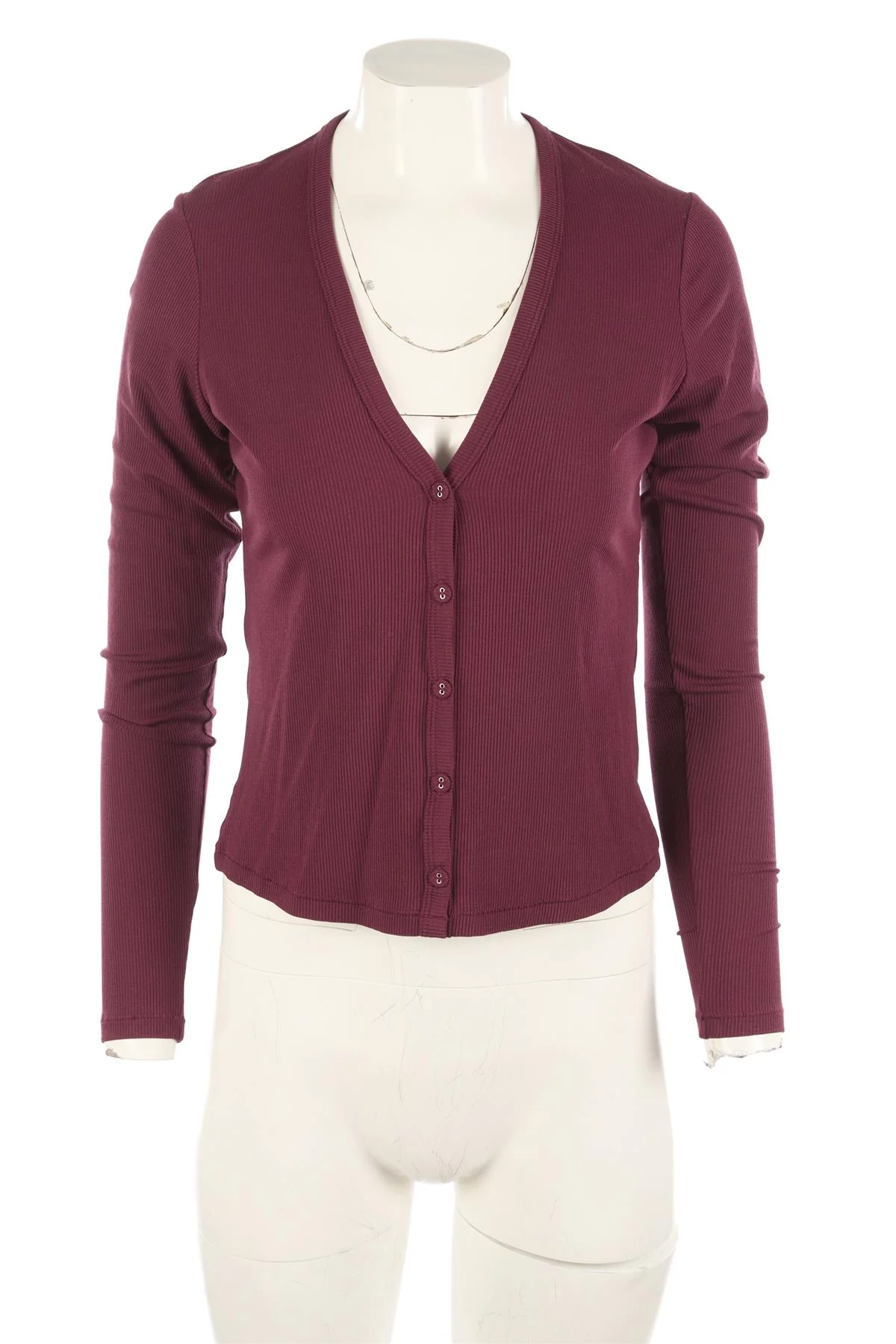 SKIMS BURGUNDY JERSEY TOP LARGE - Image 2