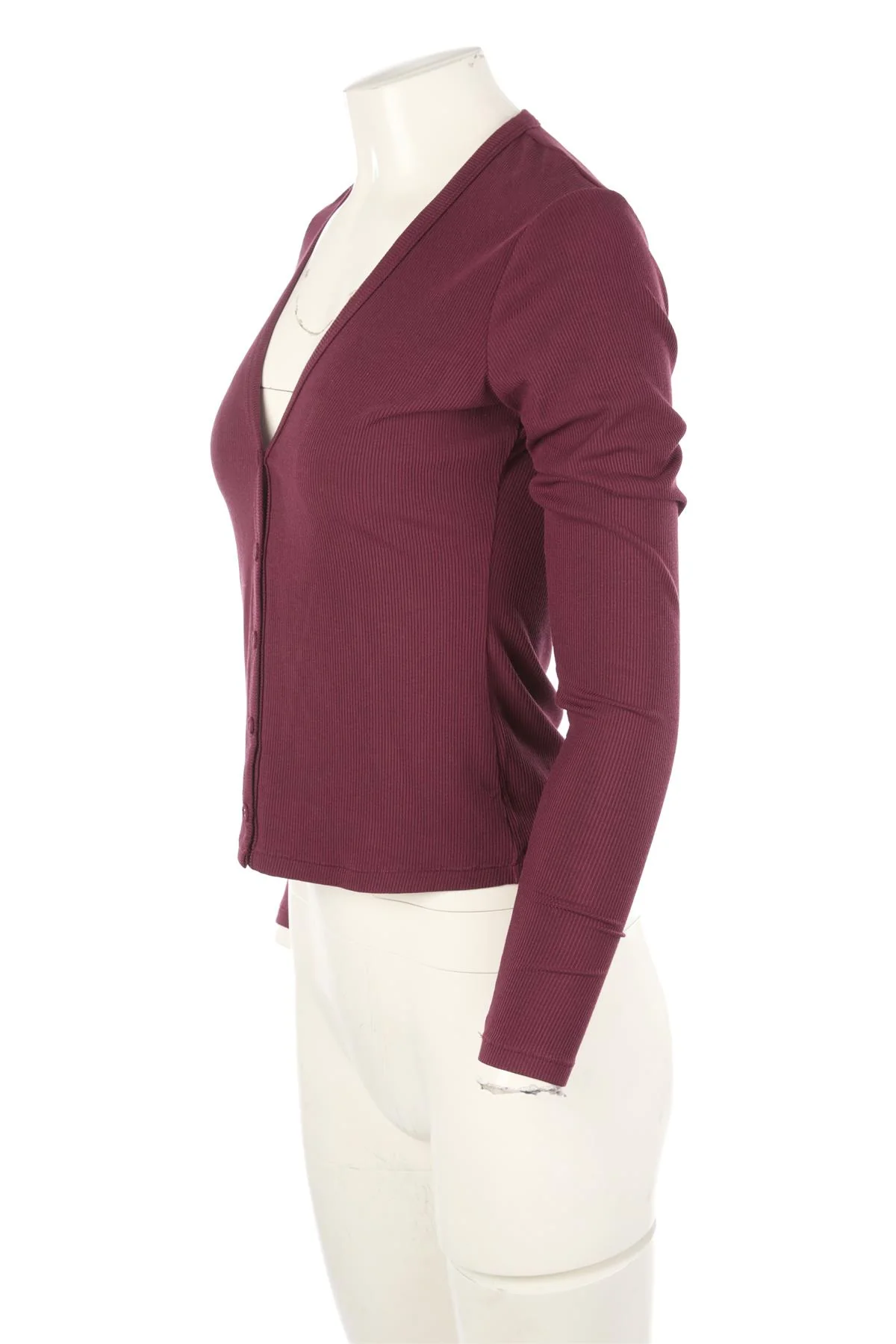 SKIMS BURGUNDY JERSEY TOP LARGE - Image 3
