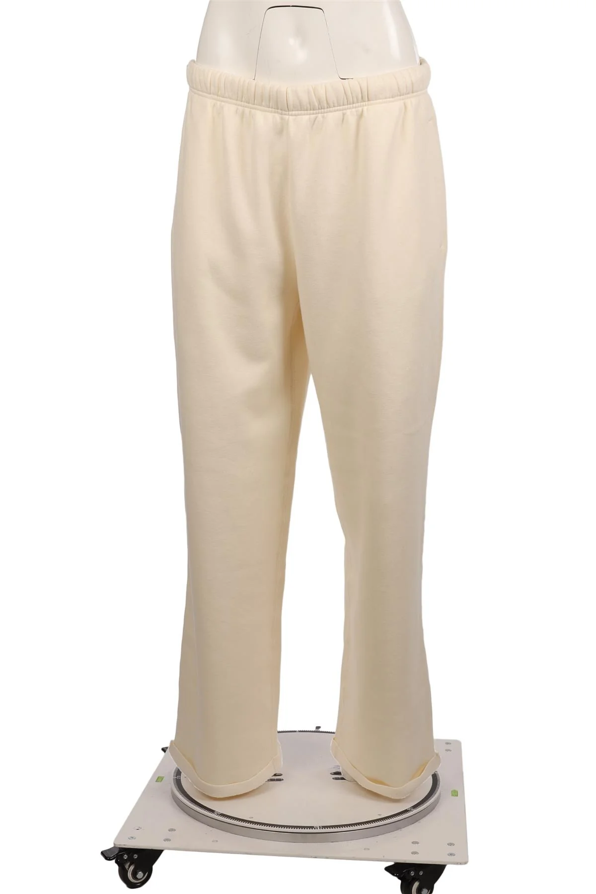 SKIMS CREAM COTTON TRACK PANTS MEDIUM - Image 2
