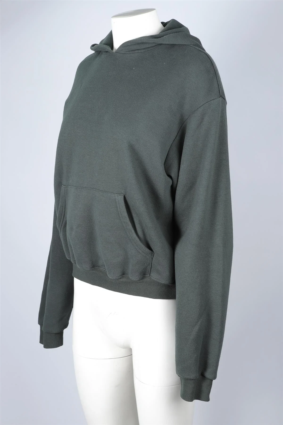SKIMS GREEN COTTON HOODIE SMALL - Image 3