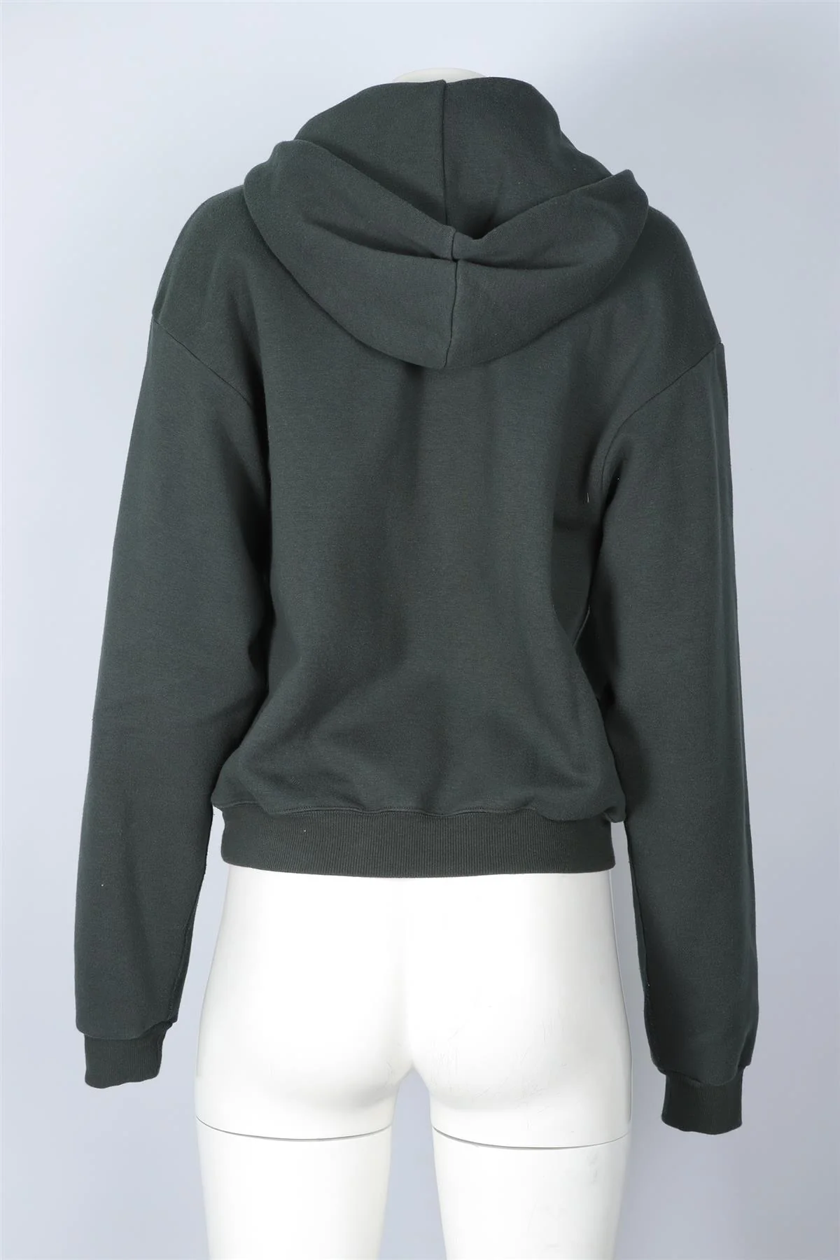 SKIMS GREEN COTTON HOODIE SMALL - Image 4