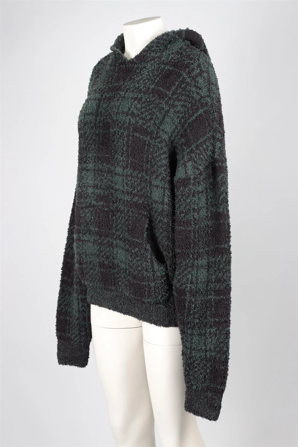 SKIMS GREEN WOOL HOODIE LARGE - Image 3