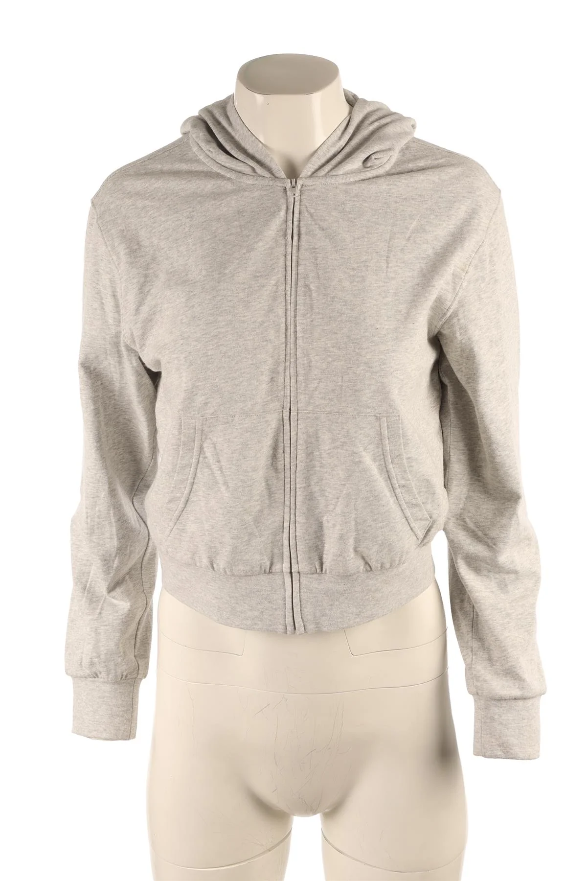 SKIMS GREY COTTON HOODIE MEDIUM - Image 2