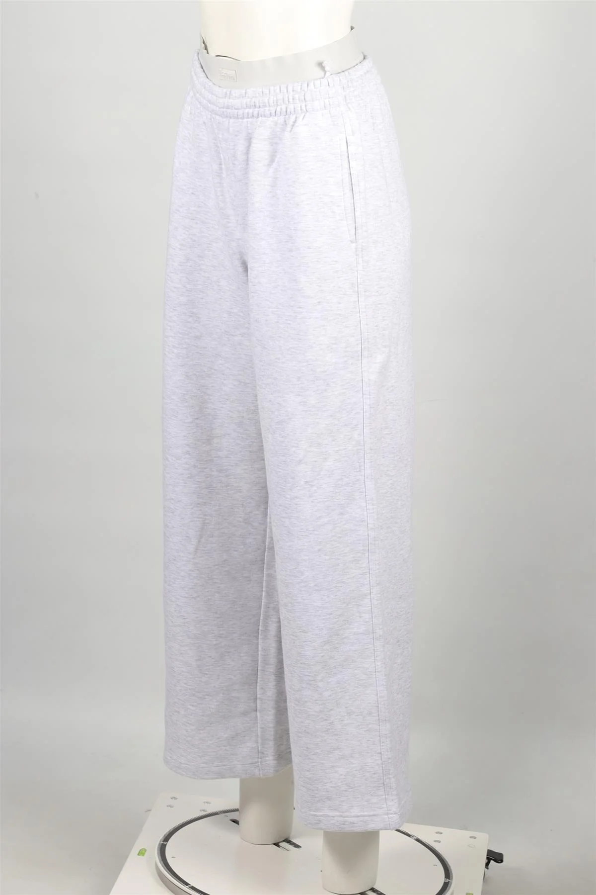 SKIMS GREY COTTON WIDE LEG PANTS XSMALL - Image 3