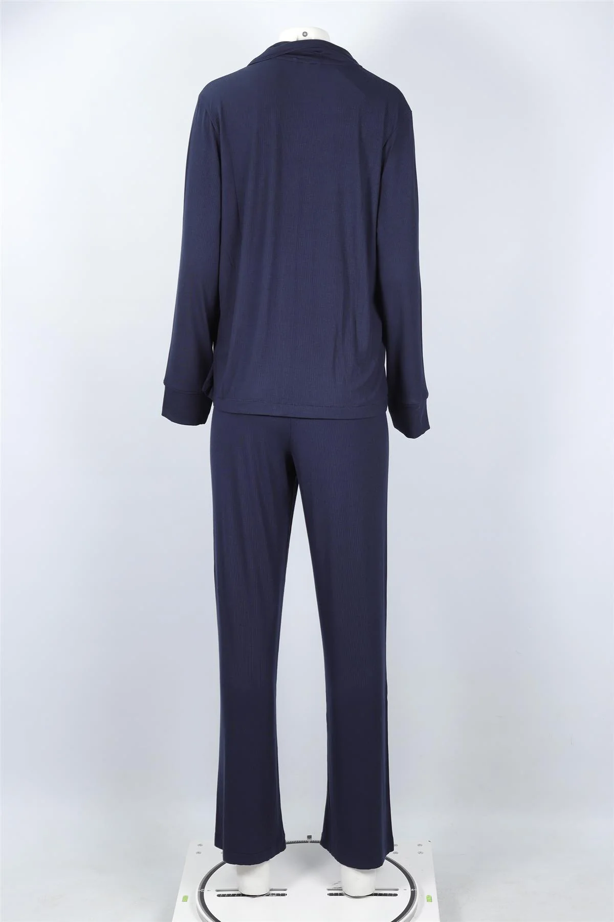 SKIMS NAVY KNIT PYJAMA SETS MEDIUM - Image 4