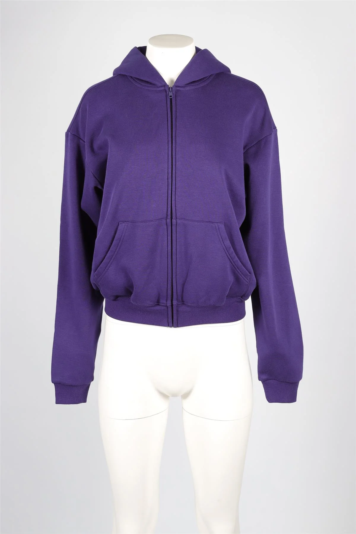 SKIMS PURPLE COTTON HOODIE MEDIUM - Image 2
