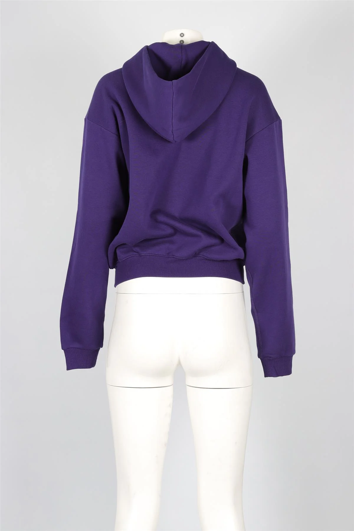 SKIMS PURPLE COTTON HOODIE MEDIUM - Image 4